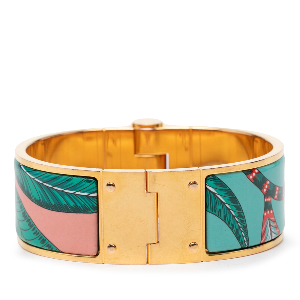 Pre-Loved Hermes Wide Savana Dance Charniere Hinged Bracelet